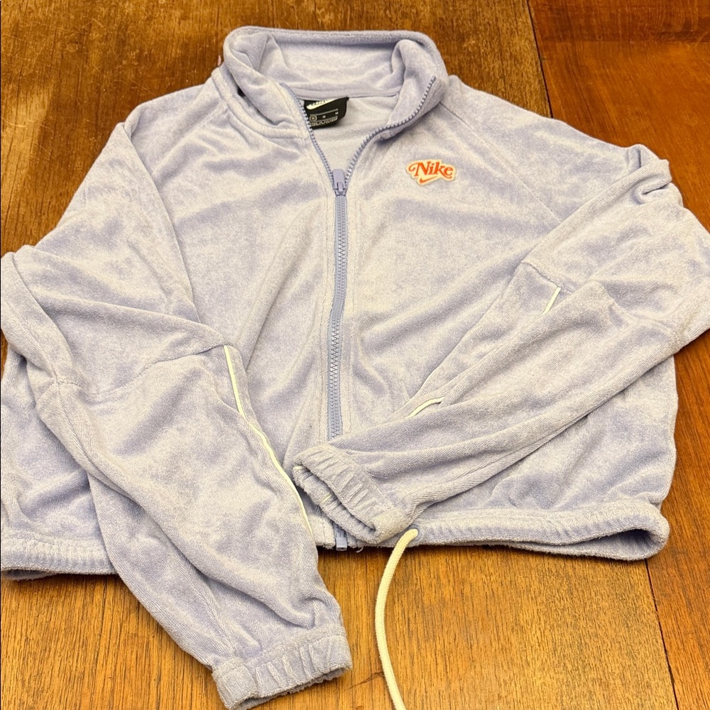RARE Vintage 90s Nike Light Purple Terrycloth Jacket